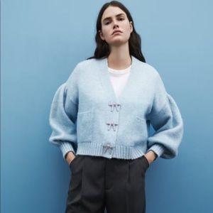 Blue zara cardigan size Small